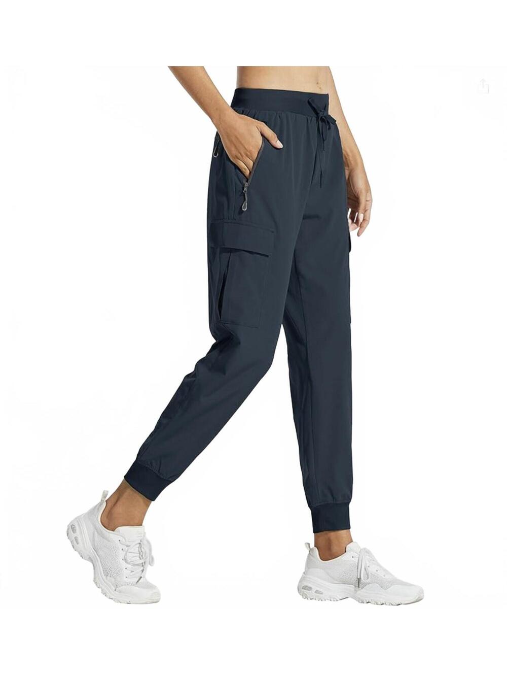 Libin Women's Navy Cargo Joggers Lightweight Quick Dry Hiking Pants